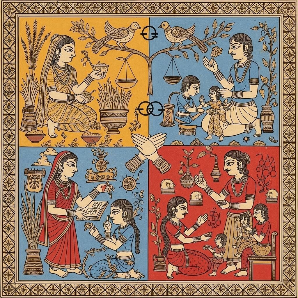 Mithila painting — festival celebration