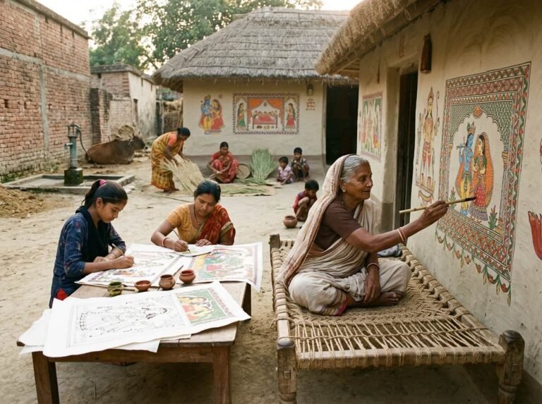 This is mithila art heritage